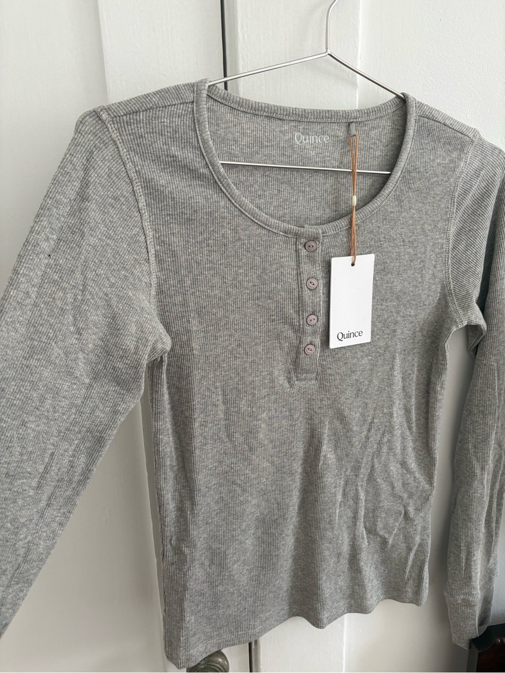 Quince Organic Cotton Microrib Henley - Picture 4 of 5
